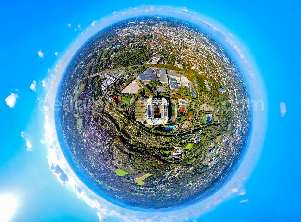 Aerial photograph Dortmund - sports facility grounds of the Arena stadium in Dortmund in the state North Rhine-Westphalia