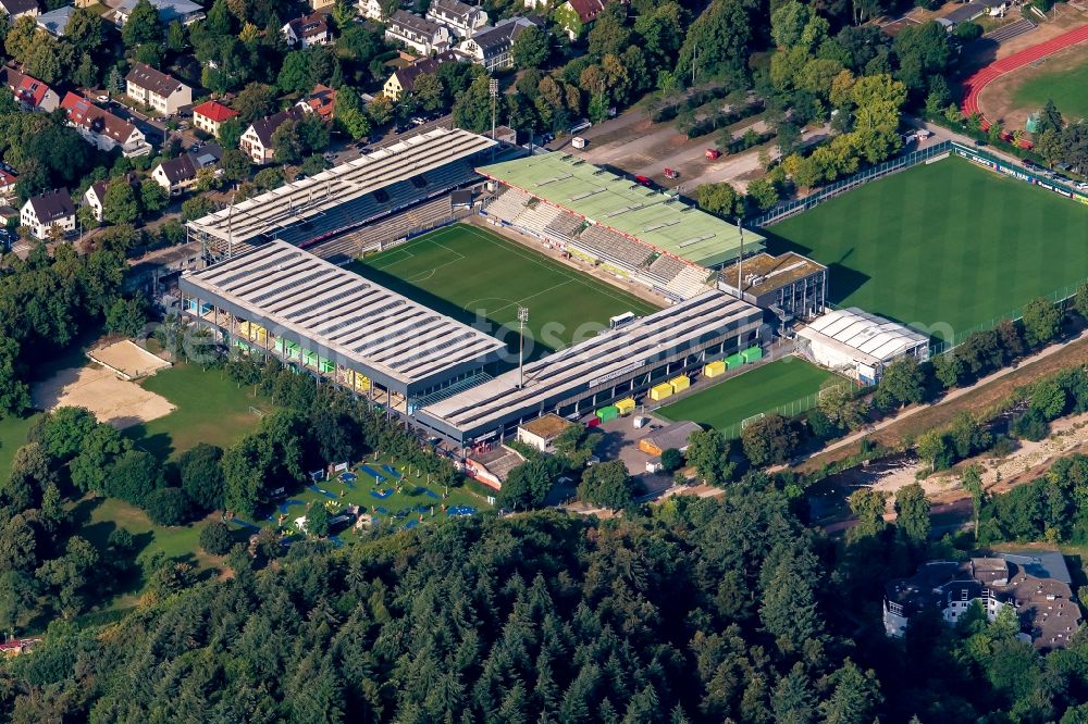 Aerial image Freiburg im Breisgau - Sports facility grounds of the Arena stadium Dreisam Stadion in Freiburg im Breisgau in the state Baden-Wurttemberg, Germany