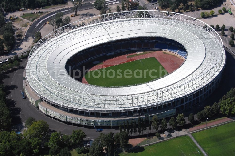 Aerial image Wien - Sports facility grounds of the Arena stadium Ernst-Hampel-Stadion in Vienna in Austria