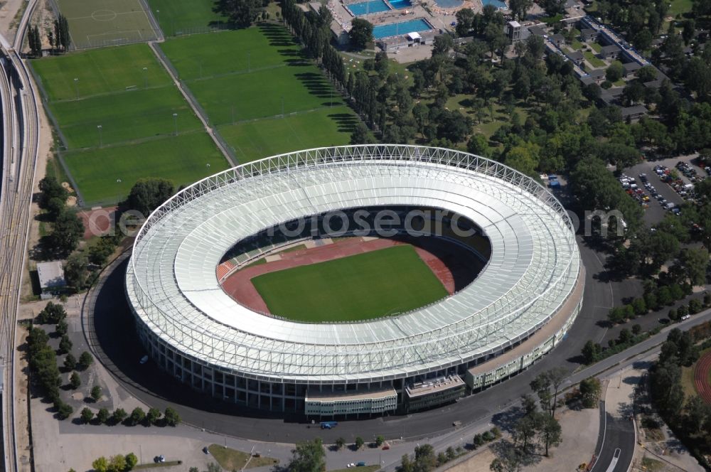 Wien from the bird's eye view: Sports facility grounds of the Arena stadium Ernst-Hampel-Stadion in Vienna in Austria