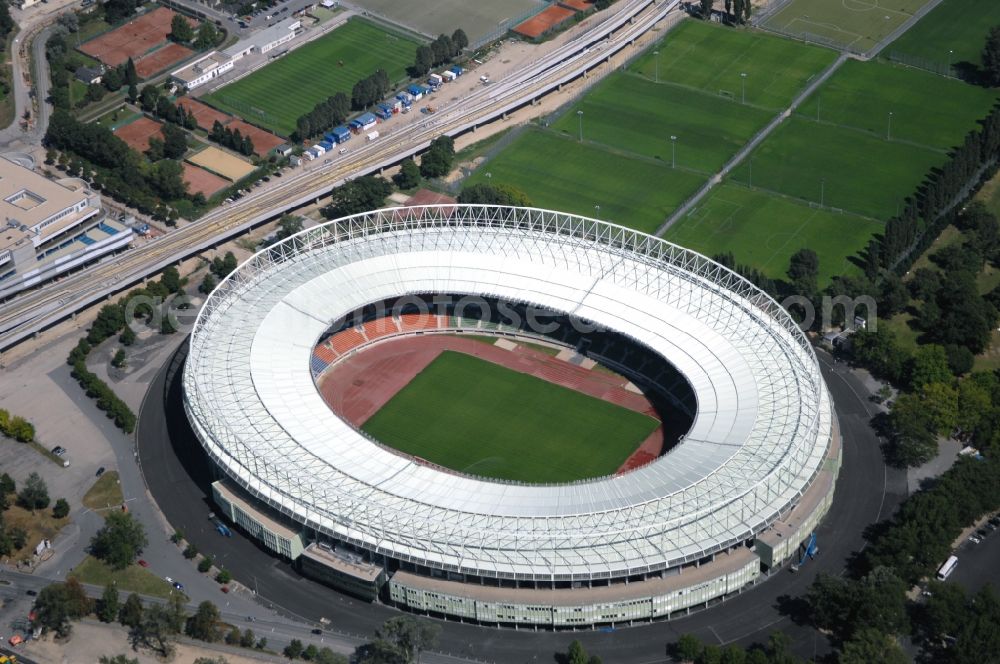 Aerial image Wien - Sports facility grounds of the Arena stadium Ernst-Hampel-Stadion in Vienna in Austria