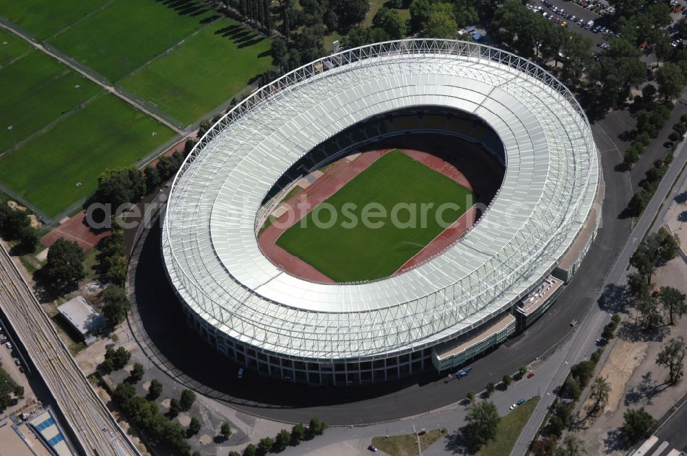 Wien from the bird's eye view: Sports facility grounds of the Arena stadium Ernst-Hampel-Stadion in Vienna in Austria