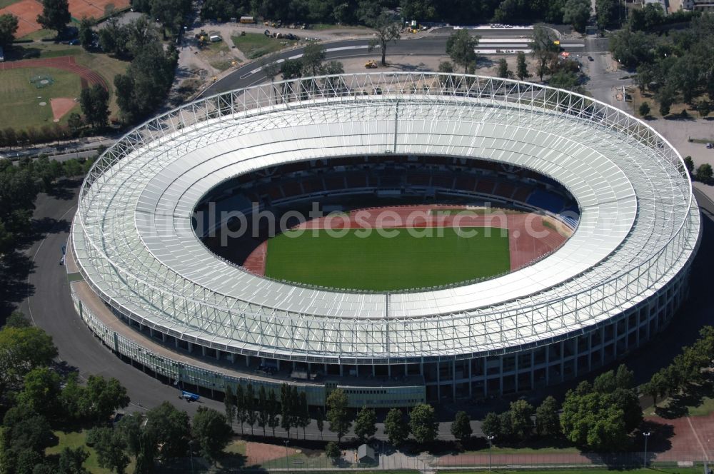 Aerial image Wien - Sports facility grounds of the Arena stadium Ernst-Hampel-Stadion in Vienna in Austria