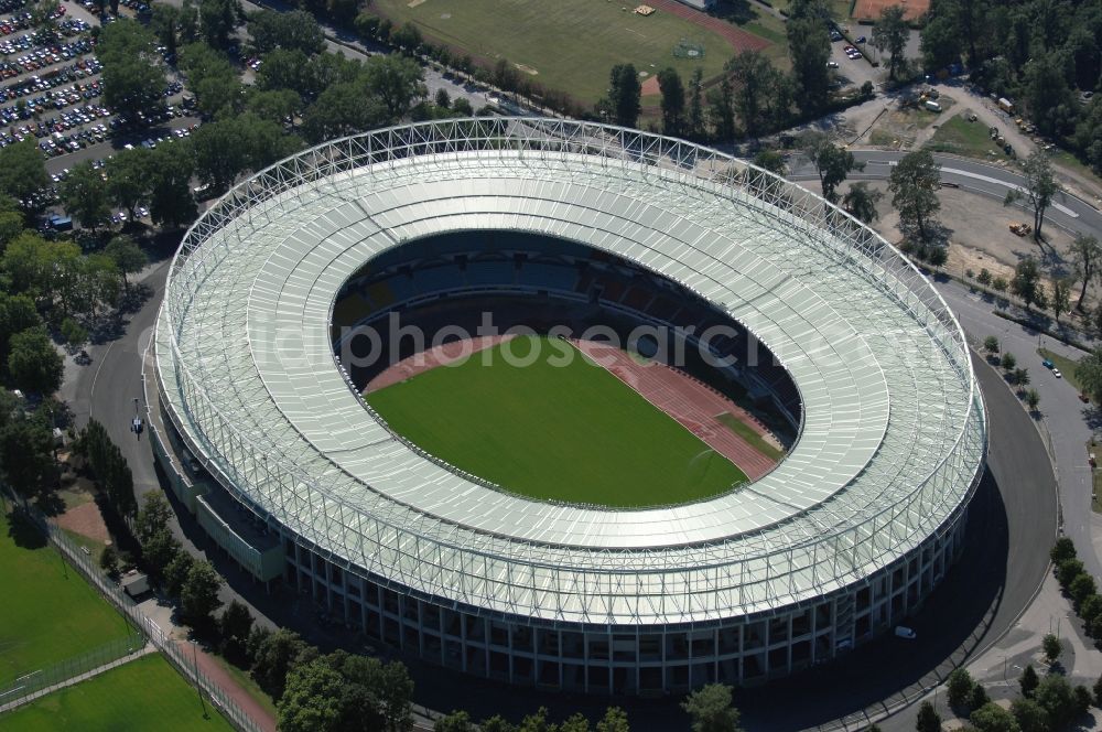 Aerial image Wien - Sports facility grounds of the Arena stadium Ernst-Hampel-Stadion in Vienna in Austria