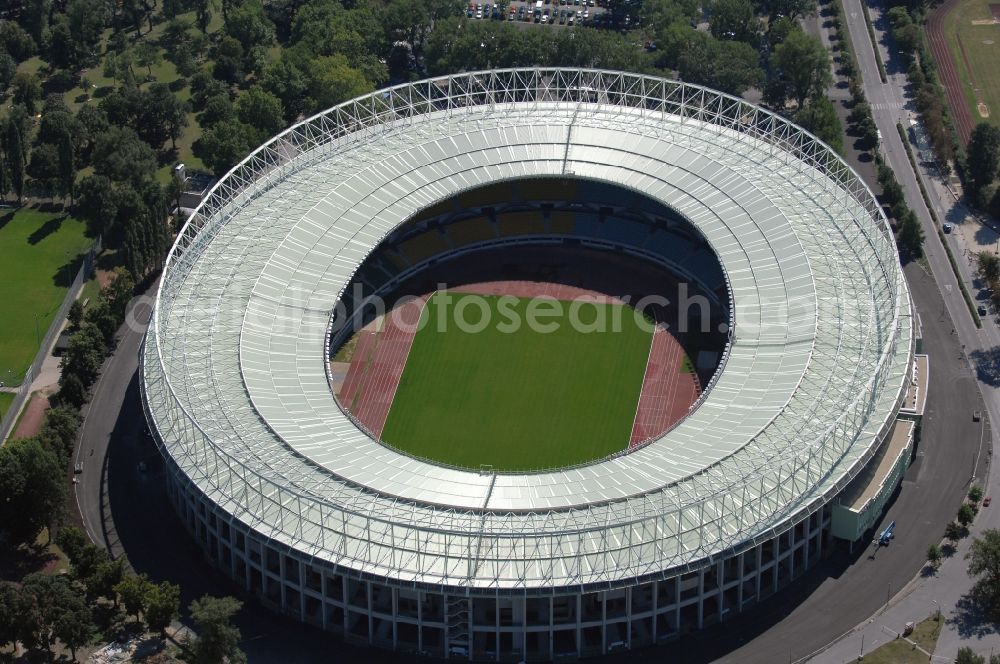 Aerial image Wien - Sports facility grounds of the Arena stadium Ernst-Hampel-Stadion in Vienna in Austria