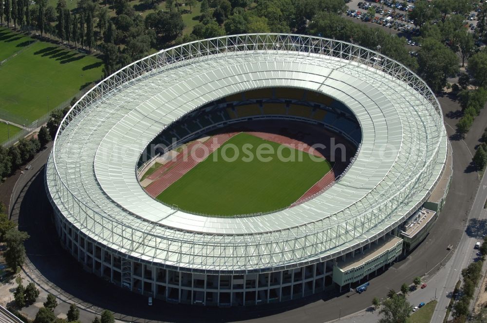 Wien from the bird's eye view: Sports facility grounds of the Arena stadium Ernst-Hampel-Stadion in Vienna in Austria