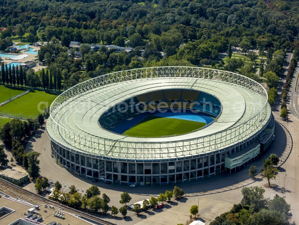 Wien from the bird's eye view: Sports facility grounds of the Arena stadium Ernst-Happel-Stadion in Vienna in Austria