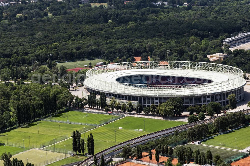 Aerial photograph Wien - Sports facility grounds of the Arena stadium Ernst-Happel-Stadion in Vienna in Austria