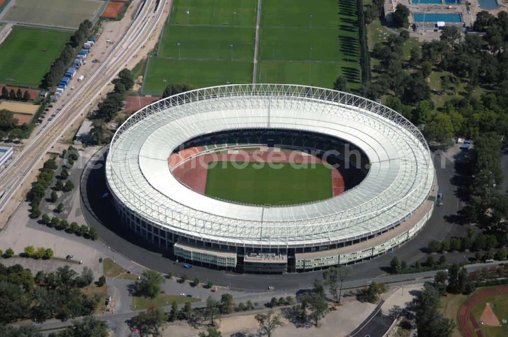 Aerial photograph Wien - Sports facility grounds of the Arena stadium Ernst-Happel-Stadion in Vienna in Austria