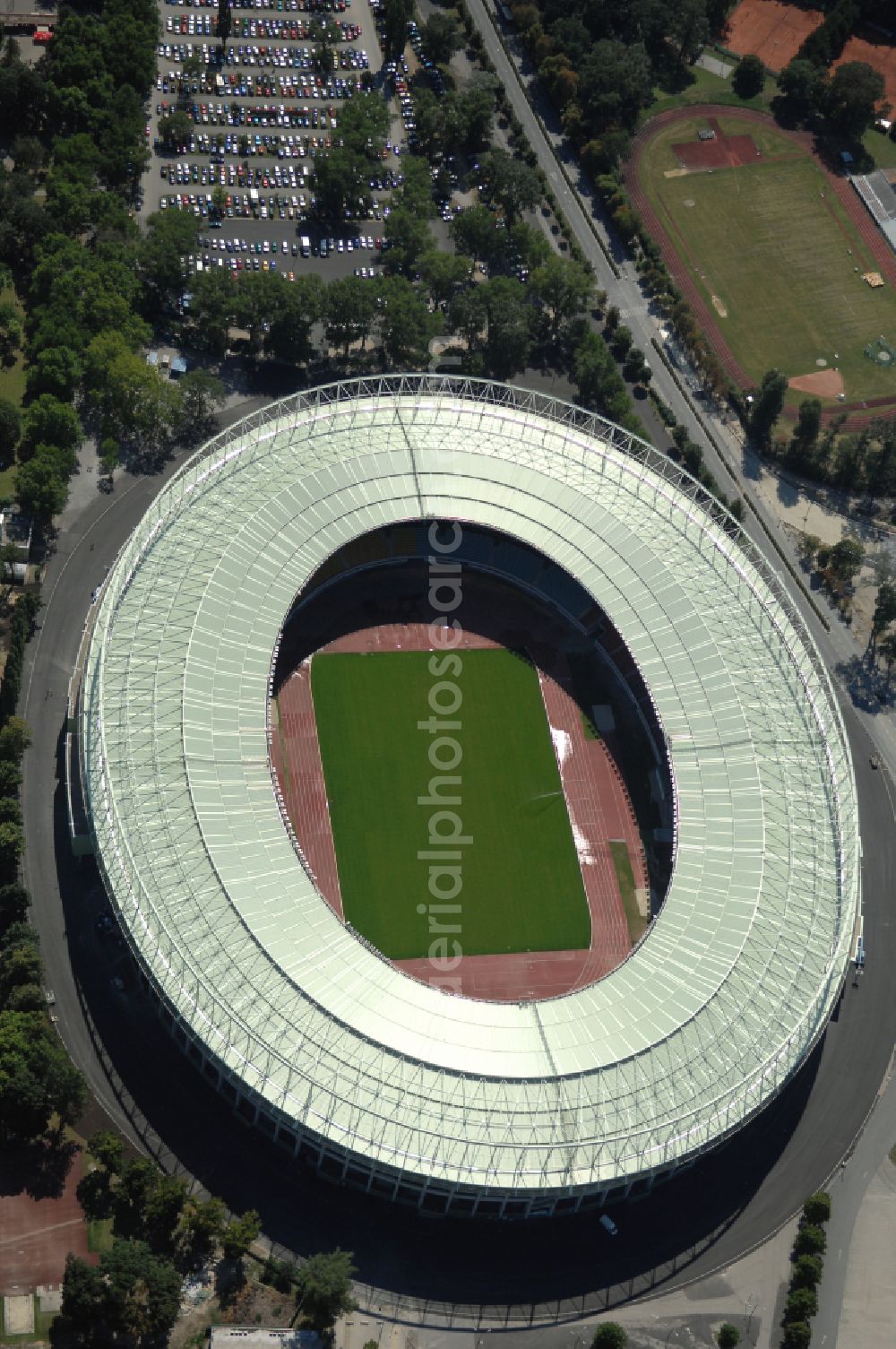 Aerial image Wien - Sports facility grounds of the Arena stadium Ernst-Happel-Stadion in Vienna in Austria