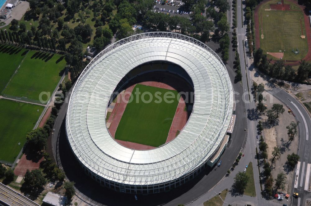 Aerial photograph Wien - Sports facility grounds of the Arena stadium Ernst-Happel-Stadion in Vienna in Austria