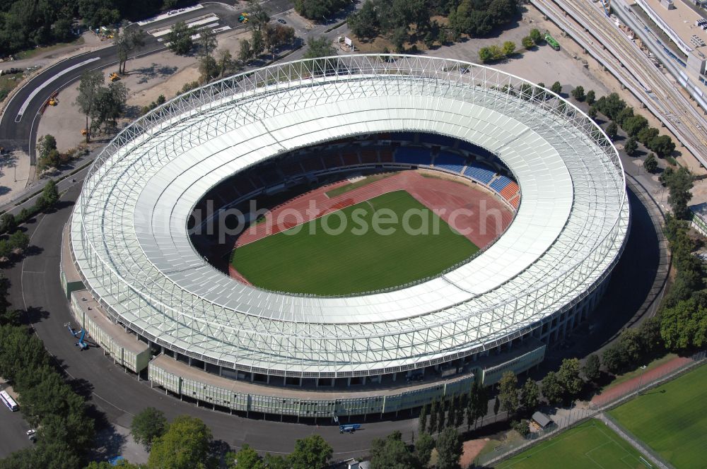 Wien from the bird's eye view: Sports facility grounds of the Arena stadium Ernst-Happel-Stadion in Vienna in Austria