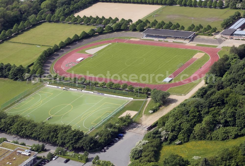 Flensburg from the bird's eye view: Sports facility grounds of the Arena stadium in Flensburg in the state Schleswig-Holstein