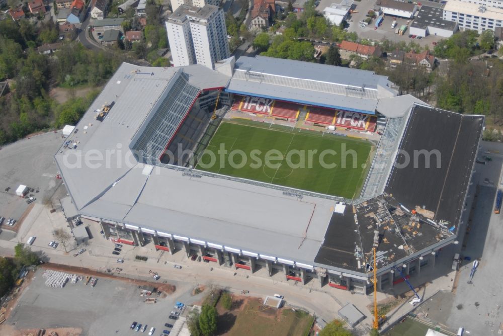 Kaiserslautern from the bird's eye view: Sports facility grounds of the Arena stadium Fritz-Walter-Stadion in destrict Betzenberg on Fritz-Walter-Strasse in Kaiserslautern in the state Rhineland-Palatinate, Germany