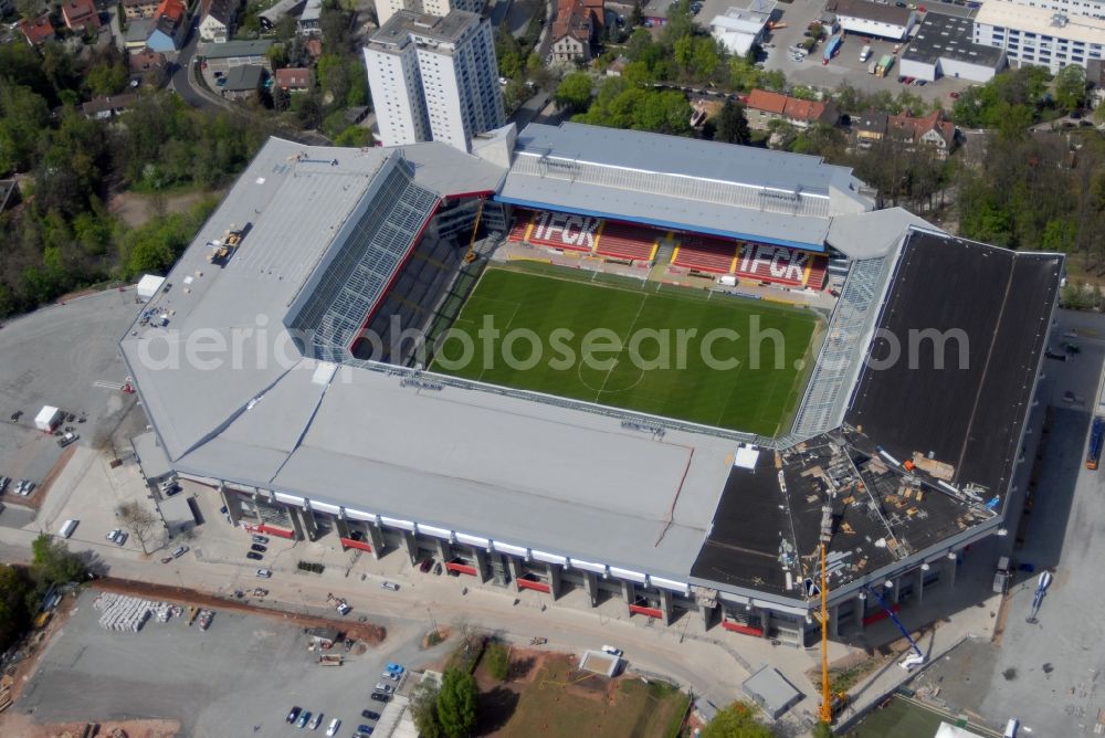 Aerial photograph Kaiserslautern - Sports facility grounds of the Arena stadium Fritz-Walter-Stadion in destrict Betzenberg on Fritz-Walter-Strasse in Kaiserslautern in the state Rhineland-Palatinate, Germany