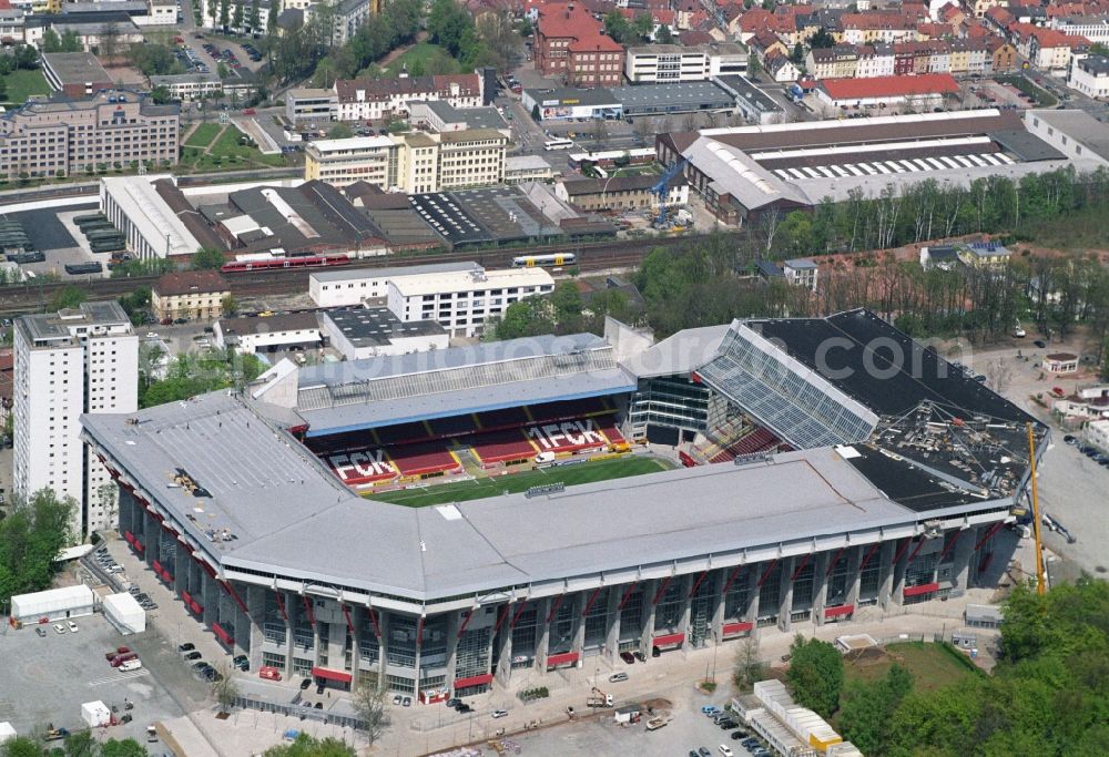 Aerial photograph Kaiserslautern - Sports facility grounds of the Arena stadium Fritz-Walter-Stadion in destrict Betzenberg on Fritz-Walter-Strasse in Kaiserslautern in the state Rhineland-Palatinate, Germany