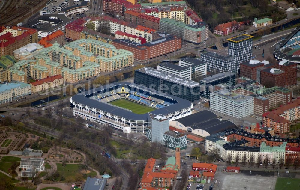 Aerial image Göteborg - Sports facility grounds of the Arena stadium Gonla Ullevi on Ullevigatan in the district Heden in Gothenburg in Vaestra Goetalands laen, Sweden