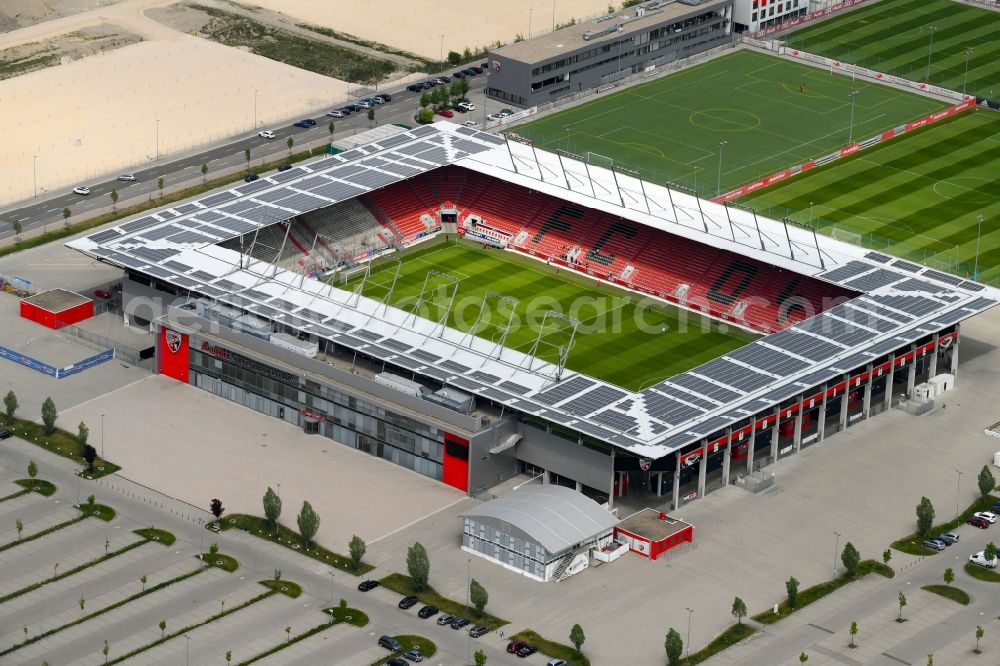 Aerial image Ingolstadt - Sports facility grounds of the Arena