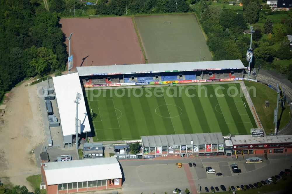 Aerial image Kiel - Sports facility grounds of the Arena stadium in Kiel in the state Schleswig-Holstein