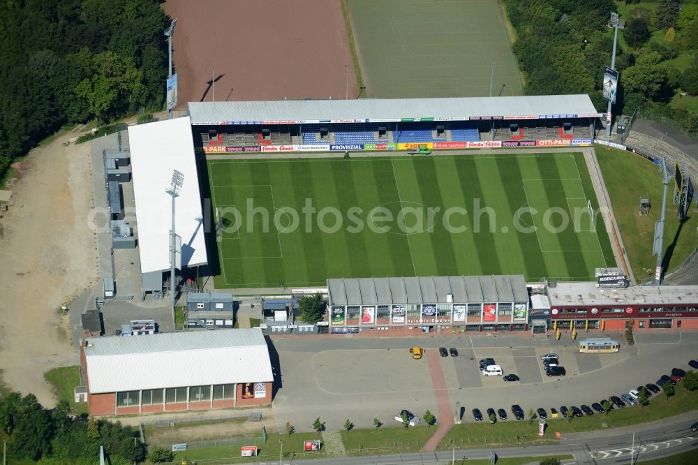 Aerial photograph Kiel - Sports facility grounds of the Arena stadium in Kiel in the state Schleswig-Holstein