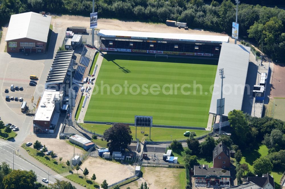 Aerial photograph Kiel - Sports facility grounds of the Arena stadium in Kiel in the state Schleswig-Holstein