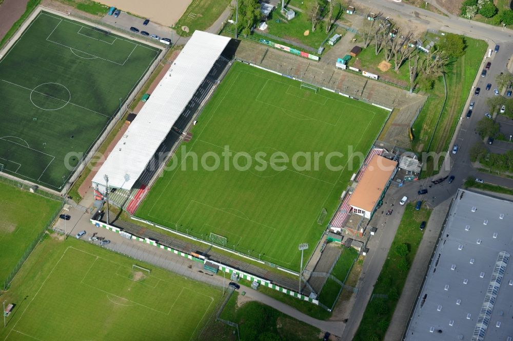 Aerial image Lübeck - Sports facility grounds of the stadium in Luebeck in the state Schleswig-Holstein