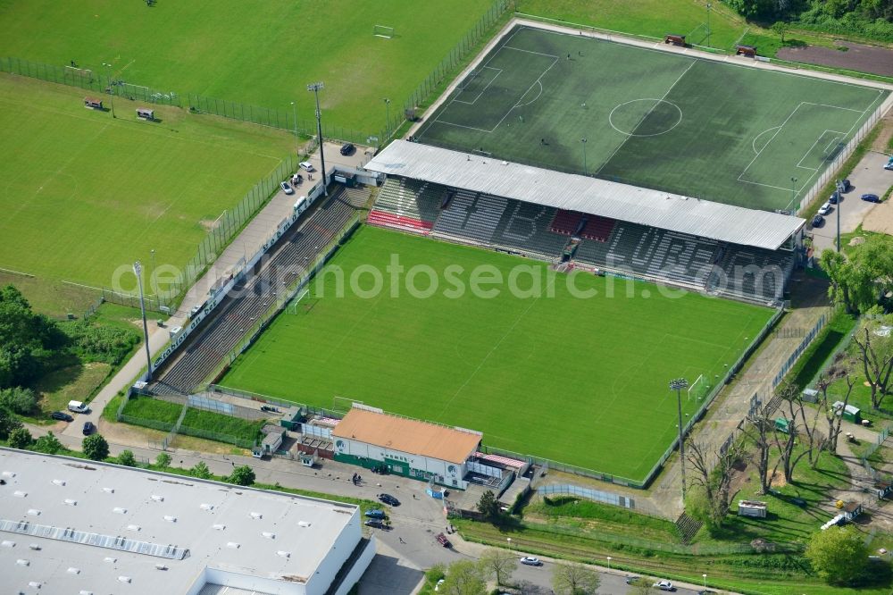 Aerial image Lübeck - Sports facility grounds of the stadium in Luebeck in the state Schleswig-Holstein