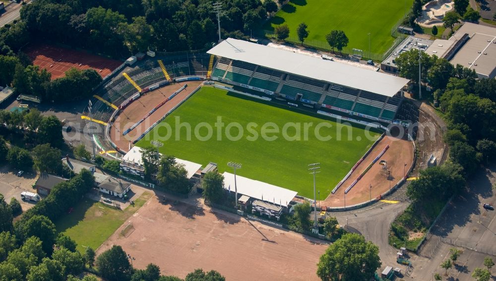 Münster from above - Sports facility grounds of the Arena of Prussia Stadium in Muenster in North Rhine-Westphalia