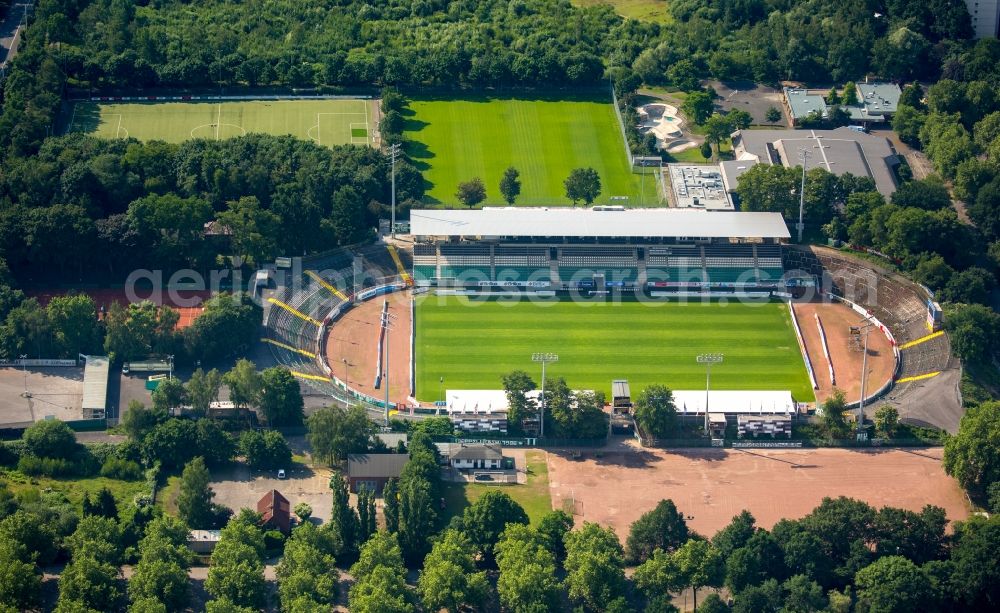 Aerial image Münster - Sports facility grounds of the Arena of Prussia Stadium in Muenster in North Rhine-Westphalia