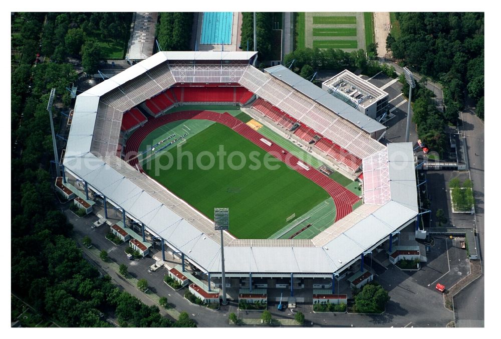 Nürnberg from the bird's eye view: Sports facility grounds of the Arena stadium in Nuremberg in the state Bavaria