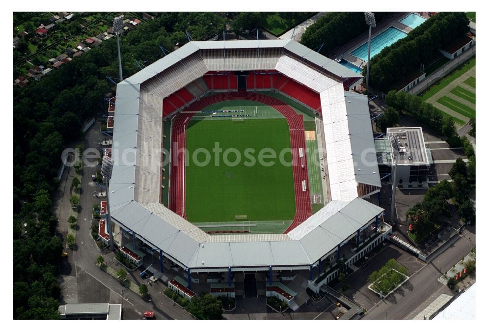 Aerial image Nürnberg - Sports facility grounds of the Arena stadium in Nuremberg in the state Bavaria