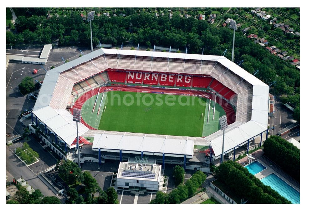 Aerial image Nürnberg - Sports facility grounds of the Arena stadium in Nuremberg in the state Bavaria