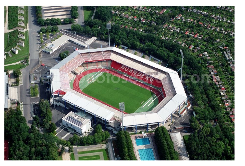 Aerial photograph Nürnberg - Sports facility grounds of the Arena stadium in Nuremberg in the state Bavaria