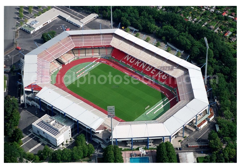 Nürnberg from above - Sports facility grounds of the Arena stadium in Nuremberg in the state Bavaria