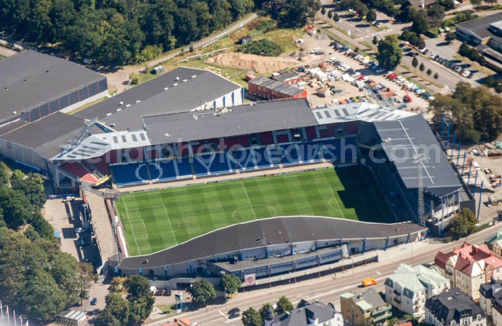 Aerial photograph Helsingborg - Sports facility grounds of the Arena stadium olympia in Helsingborg in Sweden