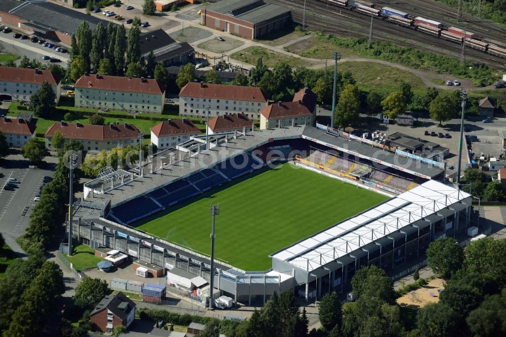 Aerial photograph Osnabrück - Sports facility grounds of the Arena stadium in Osnabrueck in the state Lower Saxony