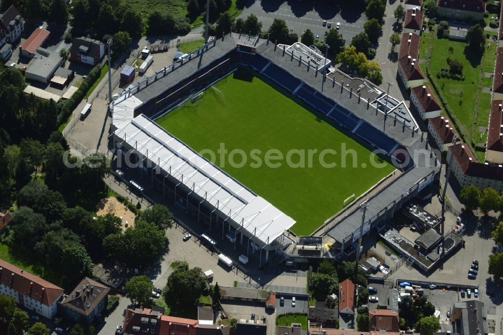 Osnabrück from the bird's eye view: Sports facility grounds of the Arena stadium in Osnabrueck in the state Lower Saxony