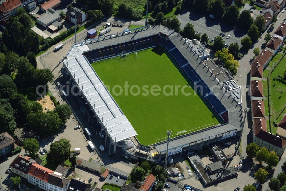 Aerial image Osnabrück - Sports facility grounds of the Arena stadium in Osnabrueck in the state Lower Saxony