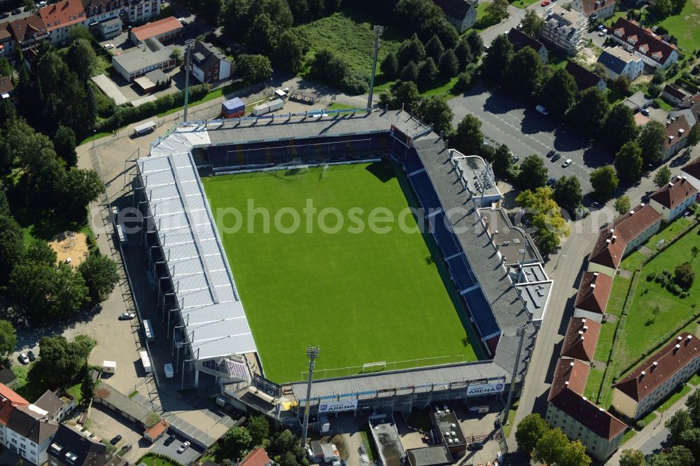 Aerial photograph Osnabrück - Sports facility grounds of the Arena stadium in Osnabrueck in the state Lower Saxony