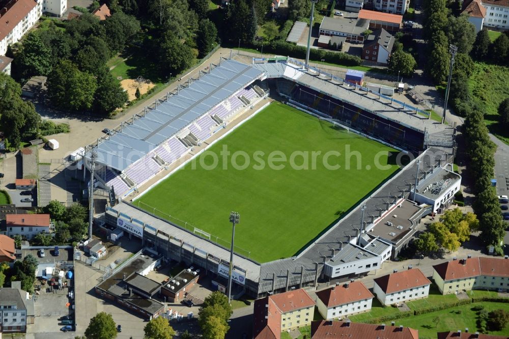 Aerial image Osnabrück - Sports facility grounds of the Arena stadium in Osnabrueck in the state Lower Saxony