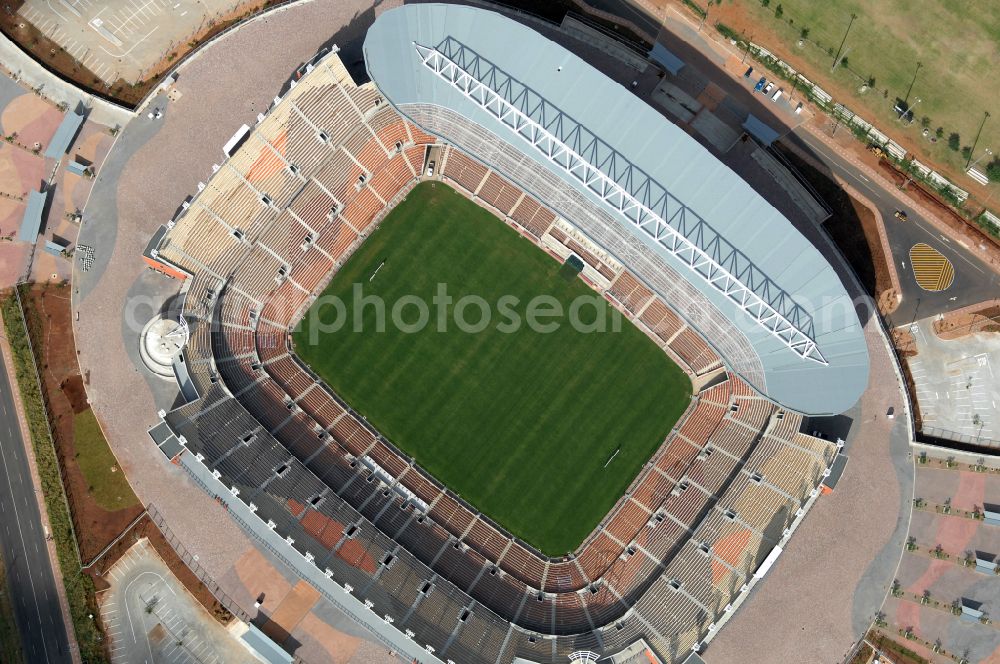 Aerial photograph Polokwane - Sports facility grounds of the Arena stadium Peter Mokaba Stadium of Polokwane City F.C. on street Magasyn Street to the FIFA World Cup 2010 in Polokwane in Limpopo, South Africa