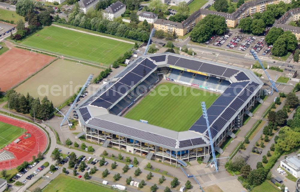 Rostock from above - Sports facility grounds of the Arena stadium in Rostock in the state Mecklenburg - Western Pomerania