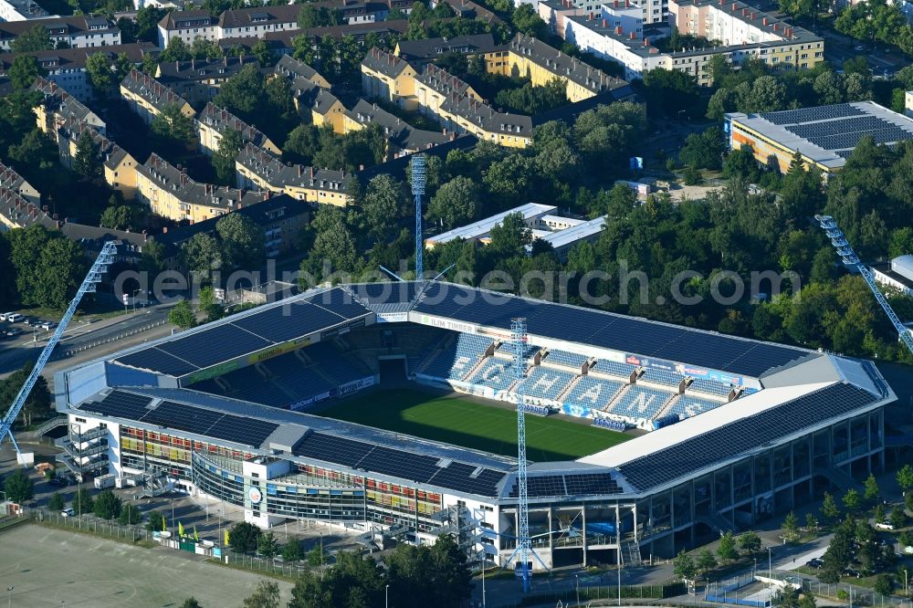 Aerial image Rostock - Sports facility grounds of the Arena stadium in Rostock in the state Mecklenburg - Western Pomerania