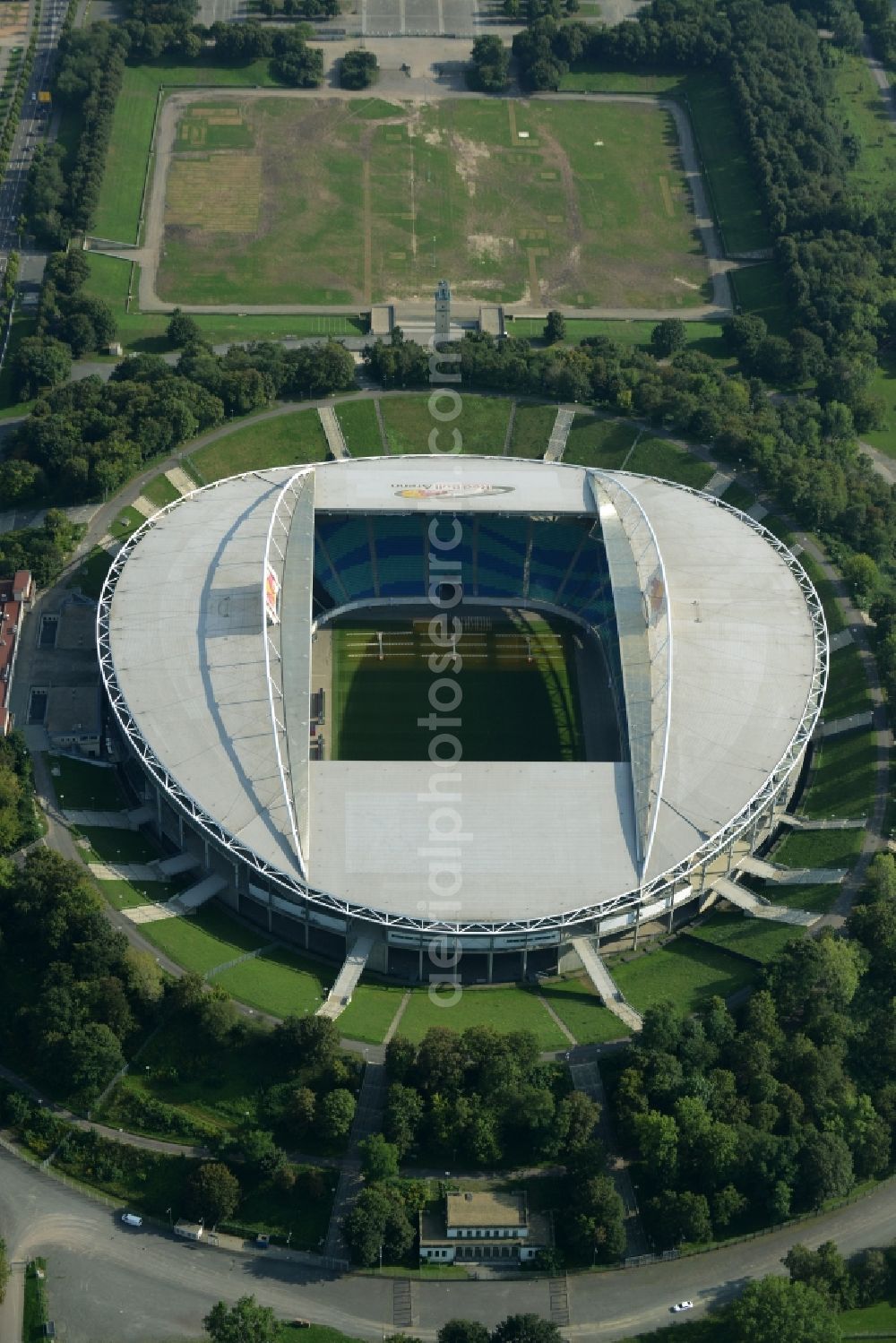 Aerial photograph Leipzig - Sports facility grounds of the Arena stadium in Leipzig in the state Saxony