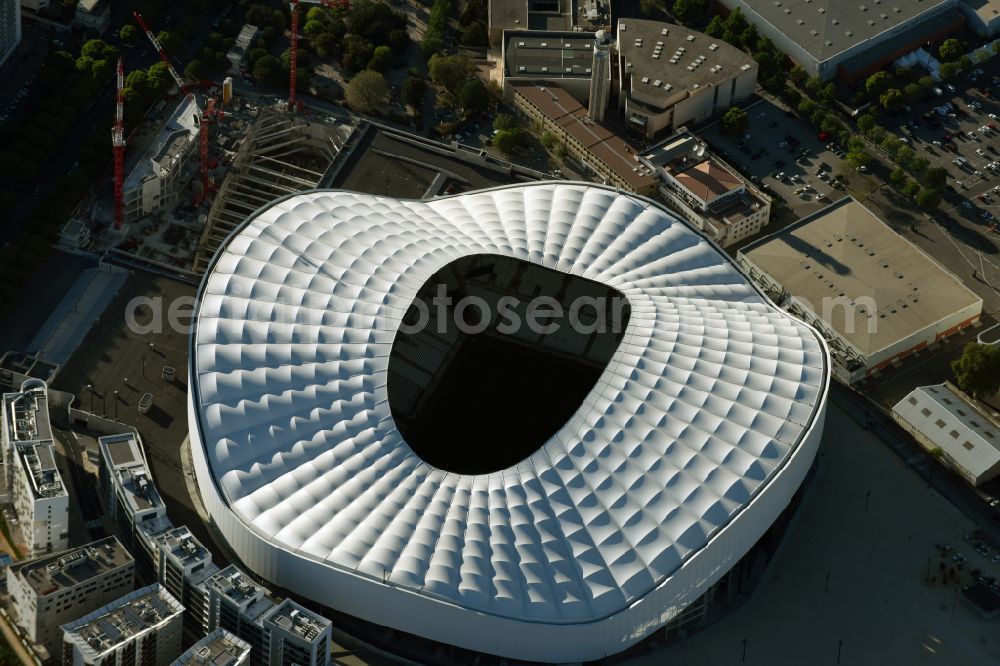 Aerial photograph Marseille - Sports facility grounds of the Arena stadium Stade Orange Velodrome on street Boulevard Michelet in Marseille in Provence-Alpes-Cote d'Azur, France