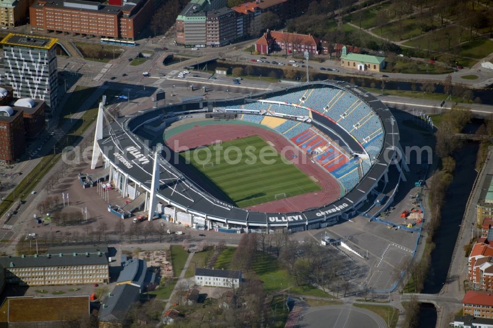 Göteborg from the bird's eye view: Sports facility grounds of the Arena stadium Ullevi on Ullevigatan in the district Heden in Gothenburg in Vaestra Goetalands laen, Sweden