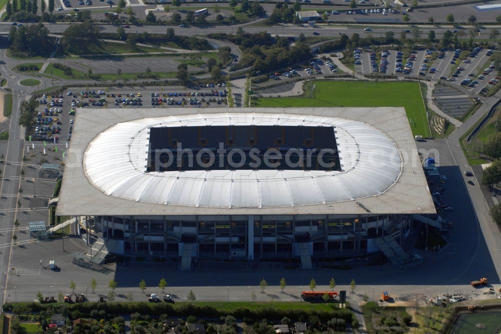 Wolfsburg from the bird's eye view: Sports facility grounds of the Arena stadium in Wolfsburg in the state Lower Saxony