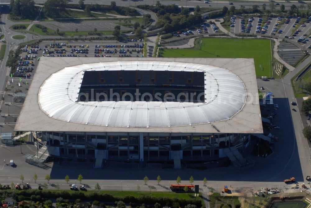 Aerial image Wolfsburg - Sports facility grounds of the Arena stadium in Wolfsburg in the state Lower Saxony