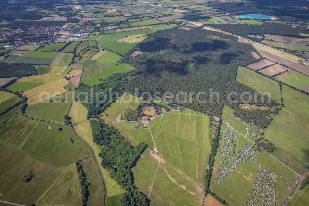 Merfeld from the bird's eye view: Sports facility grounds of the Arena Wildpferdearena in Merfeld in the state North Rhine-Westphalia, Germany