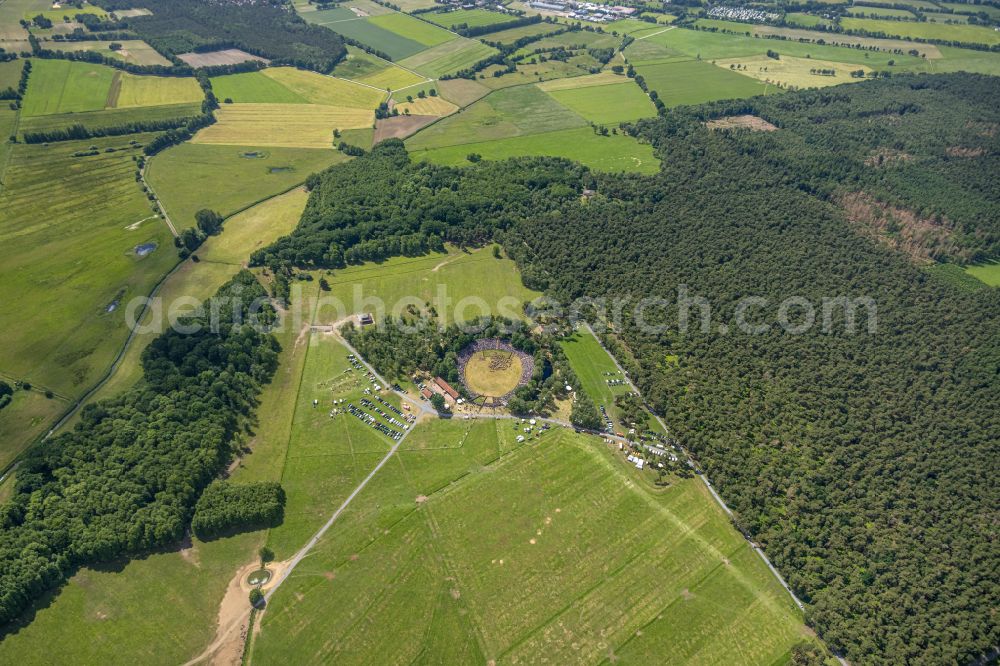 Merfeld from the bird's eye view: Sports facility grounds of the Arena Wildpferdearena in Merfeld in the state North Rhine-Westphalia, Germany